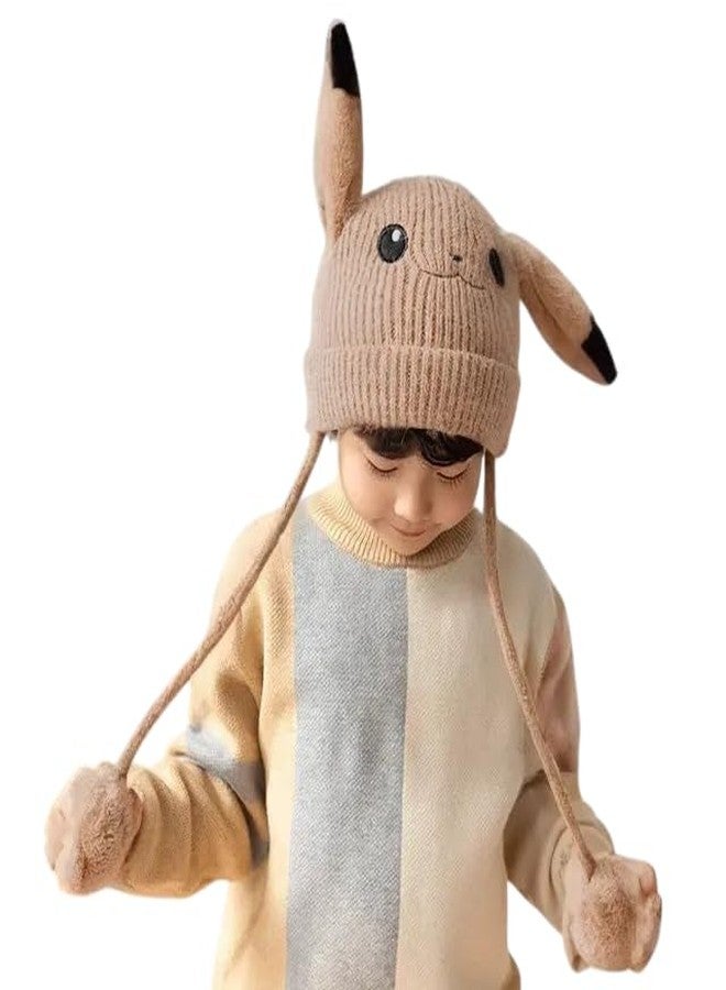 Richmen Kids Rabbit Hat Ear Moving Jumping Funny Bunny Plush Cap for Women Girls, Winter Spring Warm Hat | Age Above 5 Years - Image 1